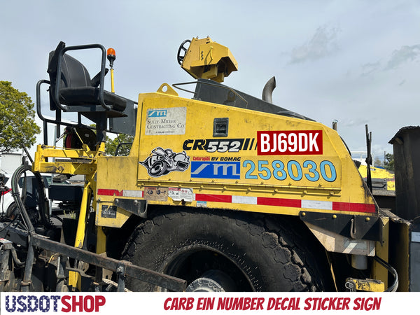 carb ein number decal