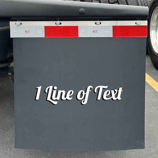 custom mud flap text decal