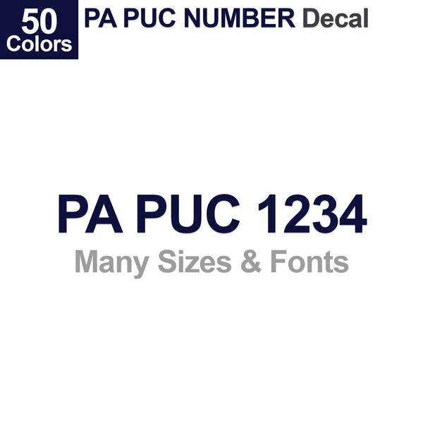 pa puc number decal