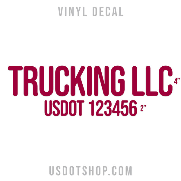 Company Name Two Line Truck Decal (2 Pack)