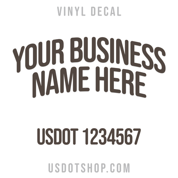 company name truck decal with usdot