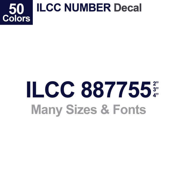 ILCC Number Truck Decal (2 Pack)