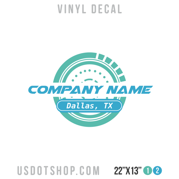 Truck Door Decal, Company Name, Location