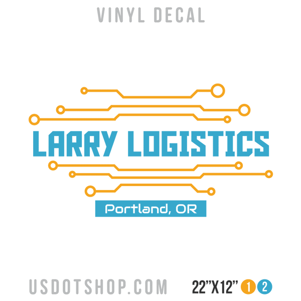 Truck Door Decal, Company Name, Location