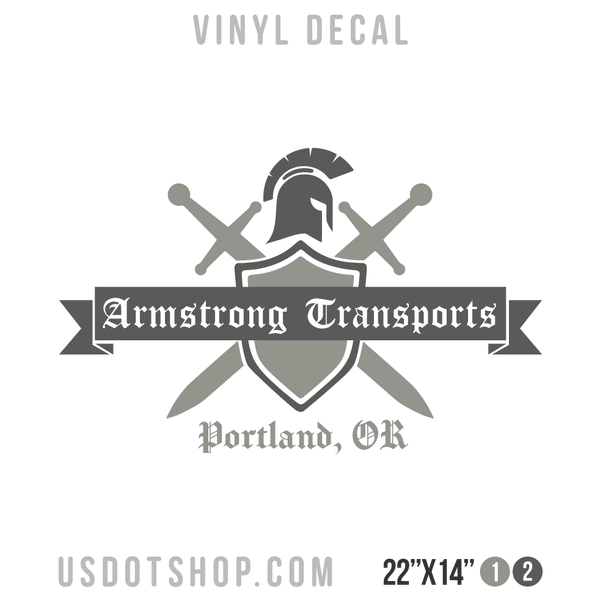 Truck Door Decal, Company Name, Location