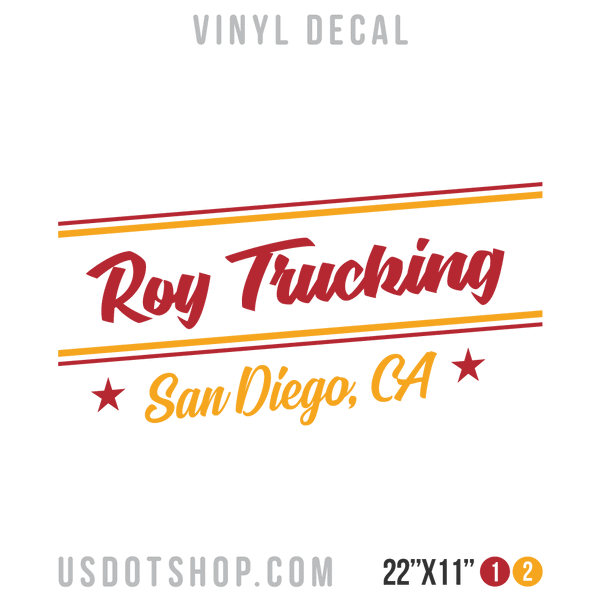 Truck Door Decal, Company Name, Location