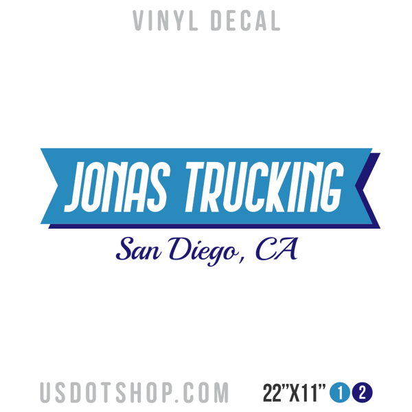Truck Door Decal, Company Name, Location
