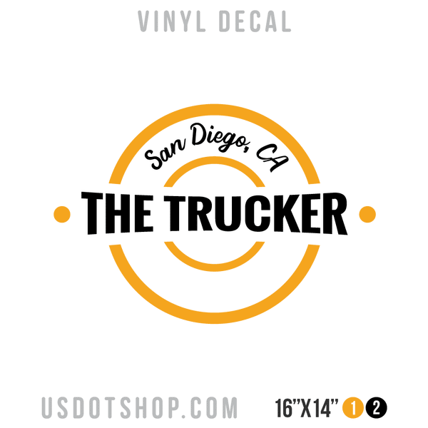 Truck Door Decal, Company Name, Location