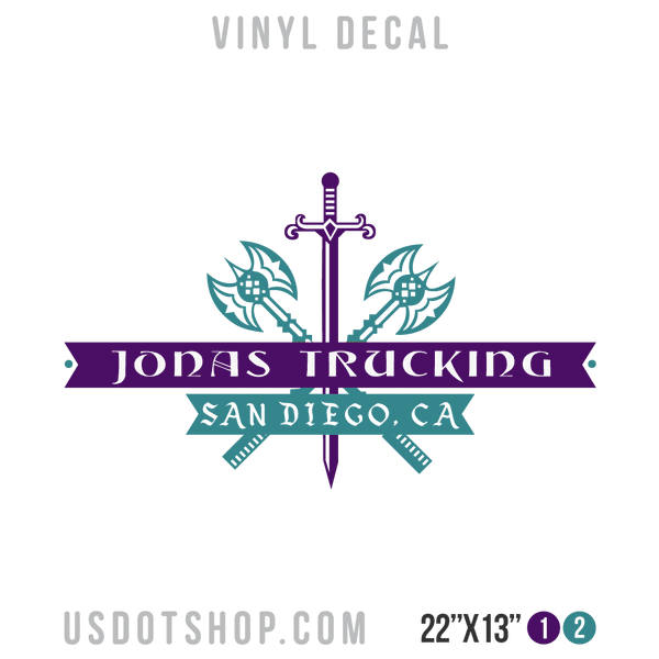 Truck Door Decal, Company Name, Location