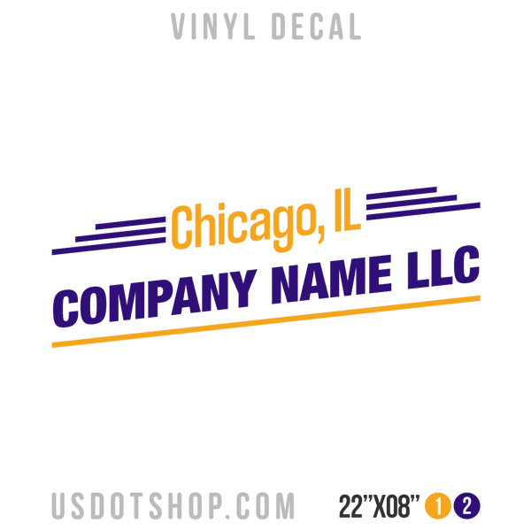 Truck Door Decal, Company Name, Location