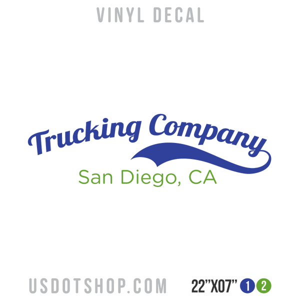 Truck Door Decal, Company Name, Location
