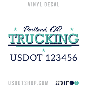 Truck Door Decal, Company Name, Location, USDOT