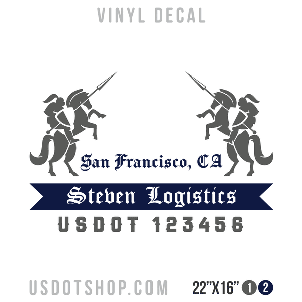 Truck Door Decal, Company Name, Location, USDOT
