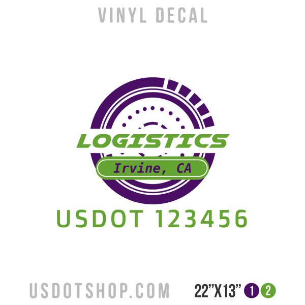Truck Door Decal, Company Name, Location, USDOT