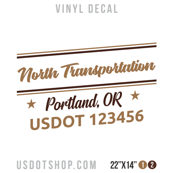 Truck Door Decal, Company Name, Location, USDOT