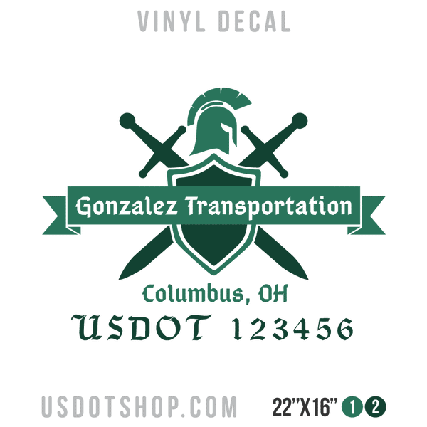 Truck Door Decal, Company Name, Location, USDOT