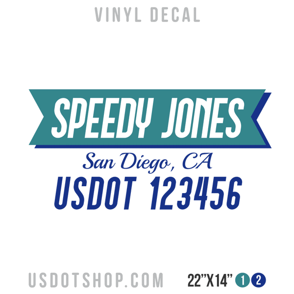 Truck Door Decal, Company Name, Location, USDOT