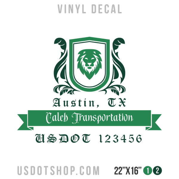 Truck Door Decal, Company Name, Location, USDOT