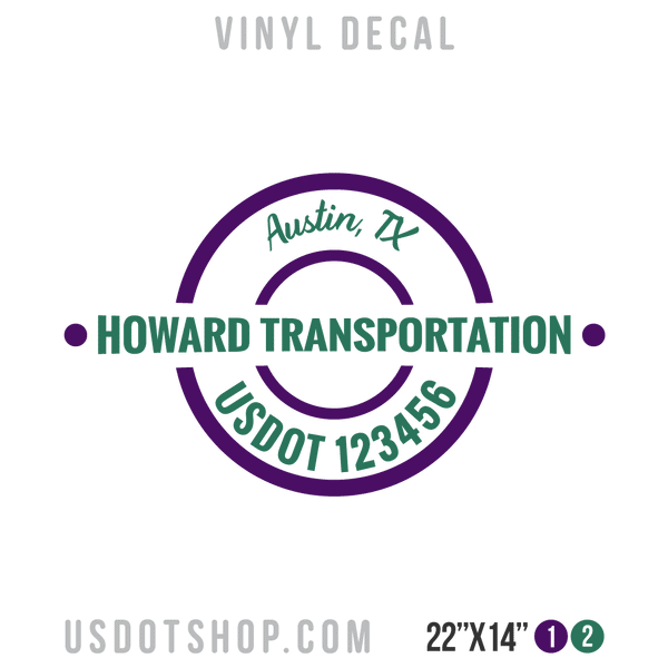 Truck Door Decal, Company Name, Location, USDOT