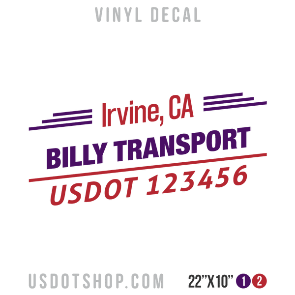 Truck Door Decal, Company Name, Location, USDOT