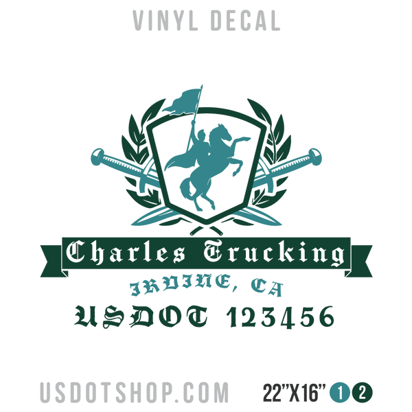 Truck Door Decal, Company Name, Location, USDOT