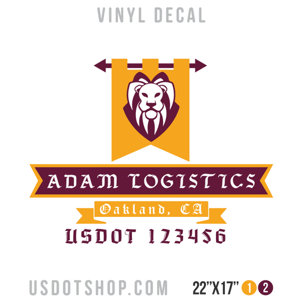 Truck Door Decal, Company Name, Location, USDOT