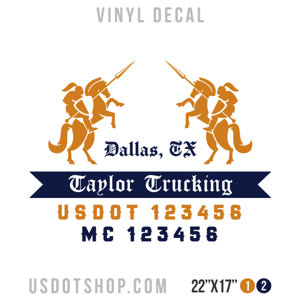 Truck Door Decal, Company Name, Location, USDOT, MC