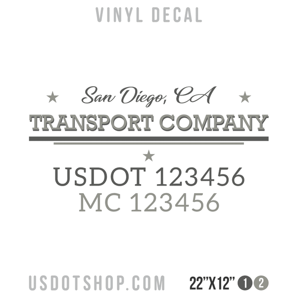 Truck Door Decal, Company Name, Location, USDOT, MC