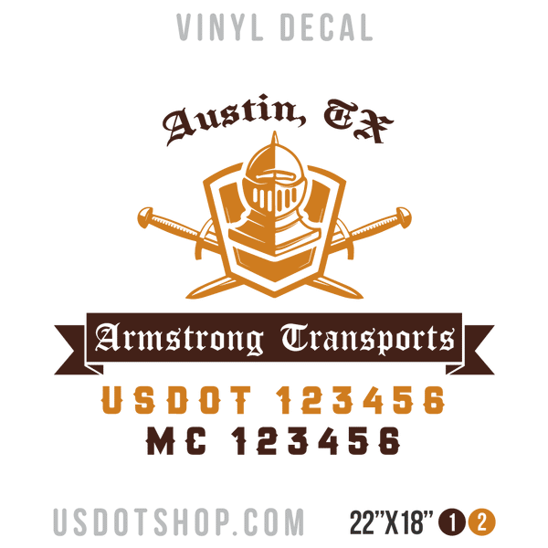 Truck Door Decal, Company Name, Location, USDOT, MC