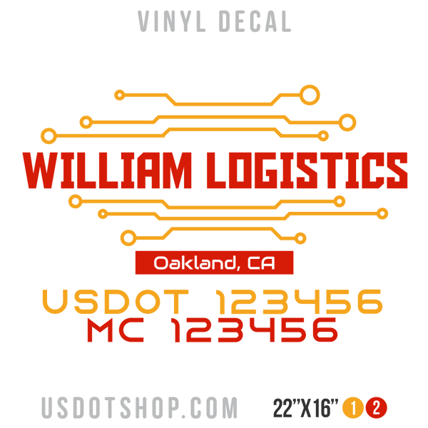 Truck Door Decal, Company Name, Location, USDOT, MC