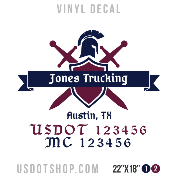 Truck Door Decal, Company Name, Location, USDOT, MC