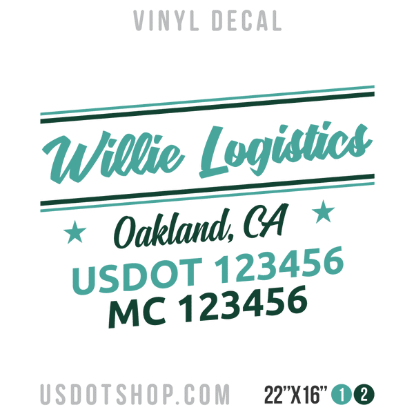 Truck Door Decal, Company Name, Location, USDOT, MC