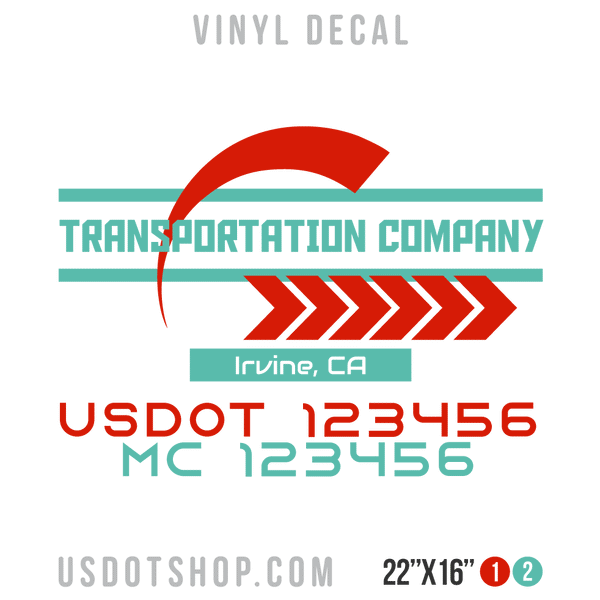 Truck Door Decal, Company Name, Location, USDOT, MC