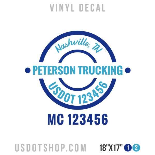 Truck Door Decal, Company Name, Location, USDOT, MC