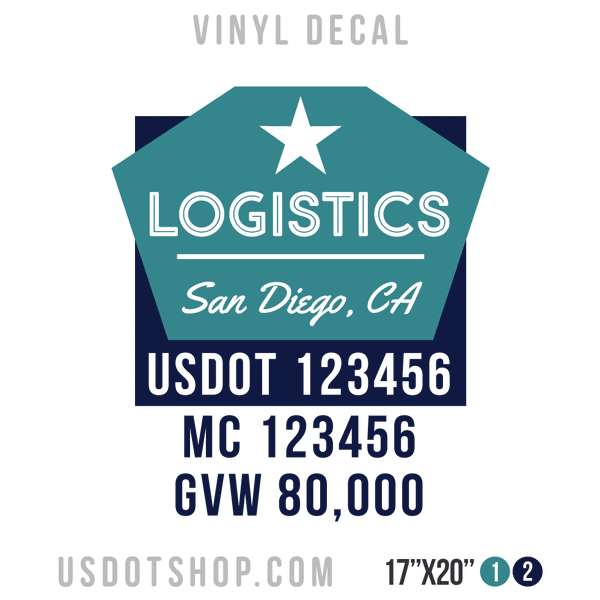 Truck Door Decal, Company Name, Location, USDOT, MC, GVW