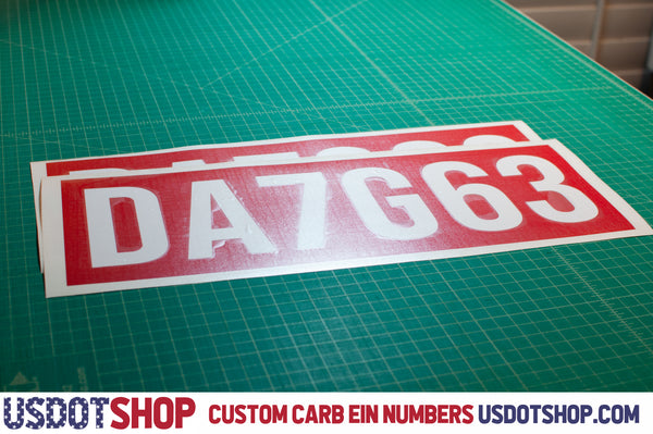 carb ein number decal stickers