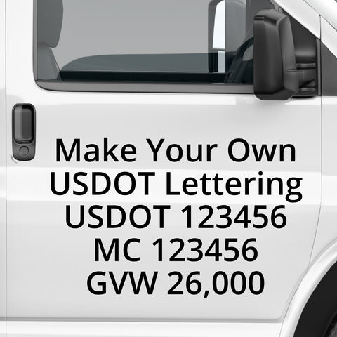 make your own usdot truck door decals