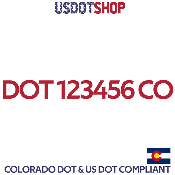 usdot decal Colorado
