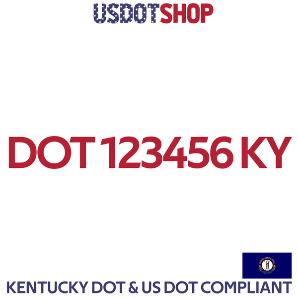 usdot decal Kentucky
