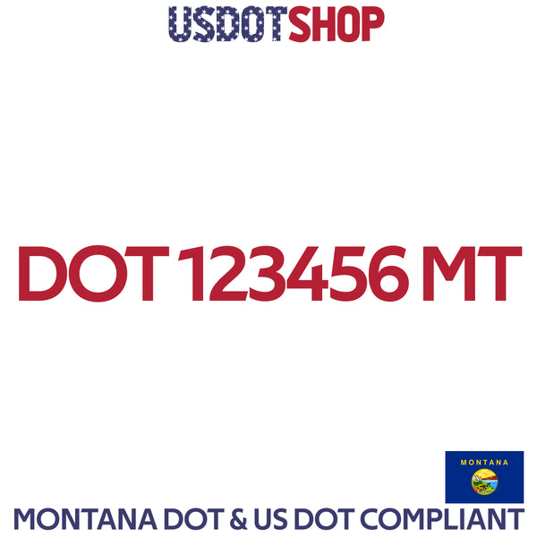 usdot decal Montana