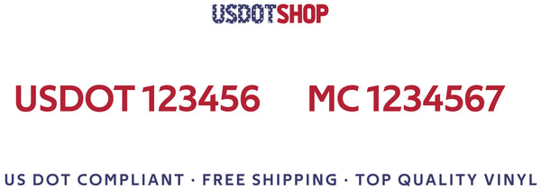 usdot mc vinyl lettering decal