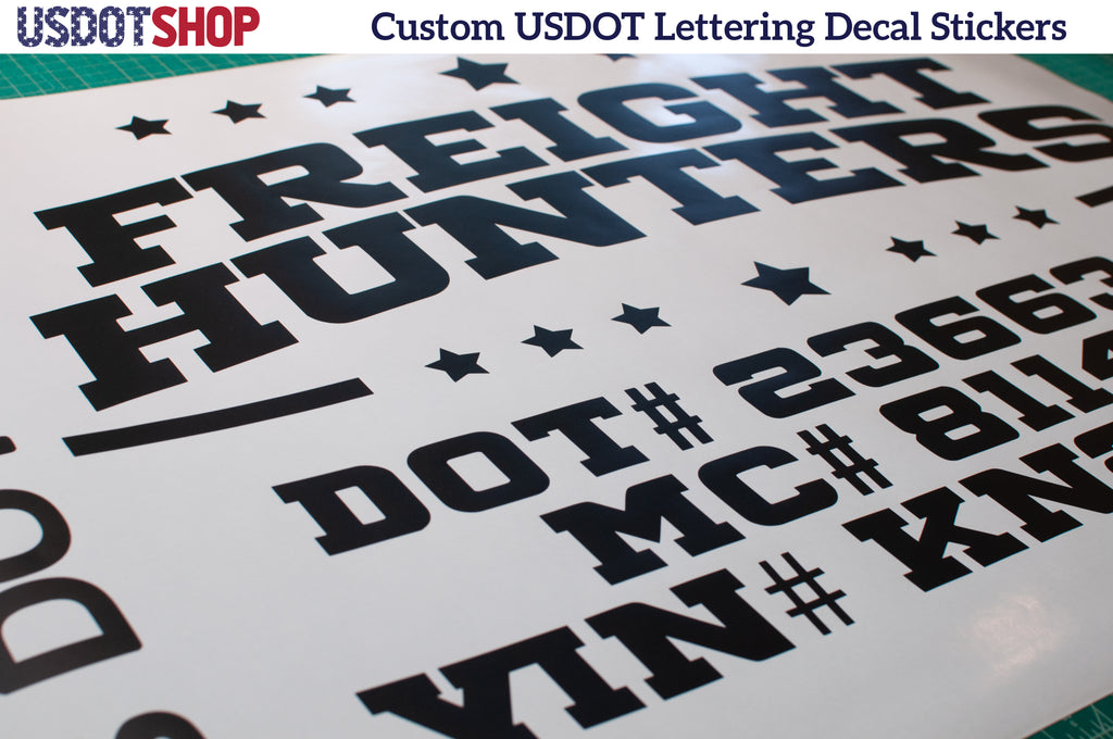 Custom USDOT Truck Decal Sticker Lettering for DOT Trucking Compliance