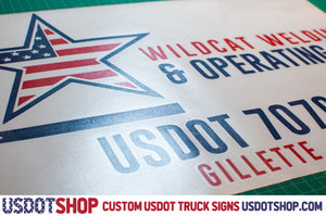 Custom USDOT Number Sticker Decal Lettering Signs for US DOT Truck Compliance
