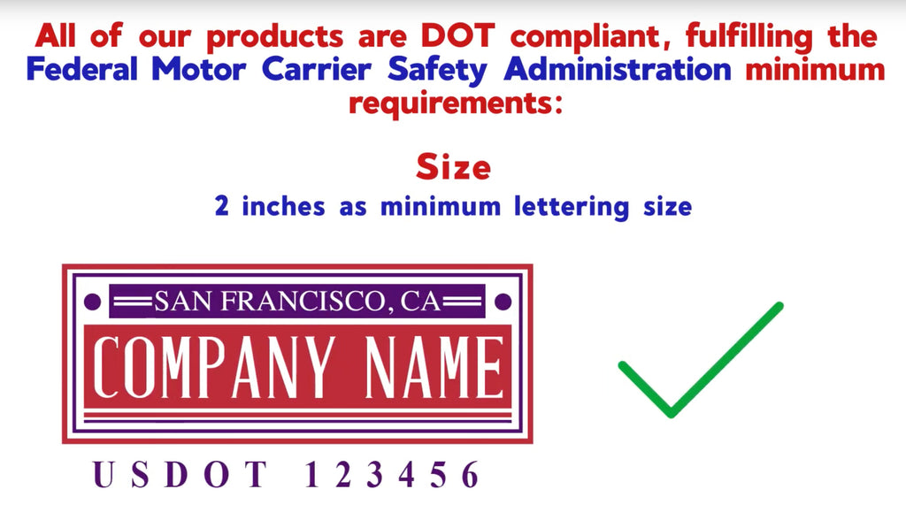 USDOT Vinyl Lettering Sticker Decal Registration Regulation Video