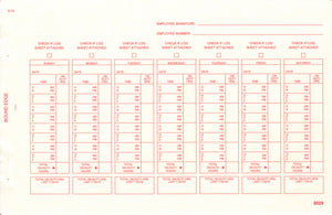 FMCSA Driver's Time Record For Short Haul Operations (Original)