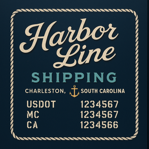 Custom Designed Trucking, Logistics, Truck Door Decal Lettering Sticker Sign Decal with USDOT, MC, GVW, CA, KYU (Set of 2)