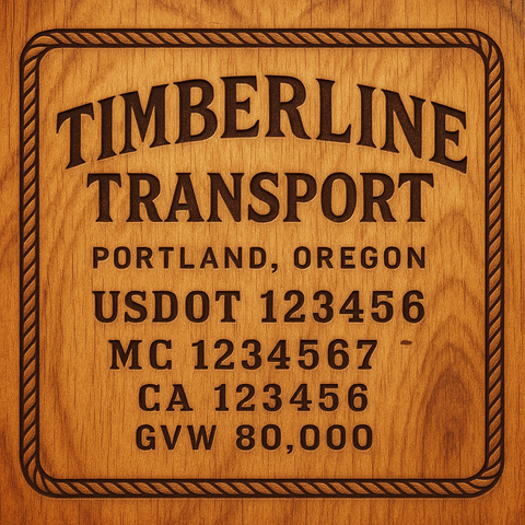Custom Designed Trucking, Logistics, Truck Door Decal Lettering Sticker Sign Decal with USDOT, MC, GVW, CA, KYU (Set of 2)