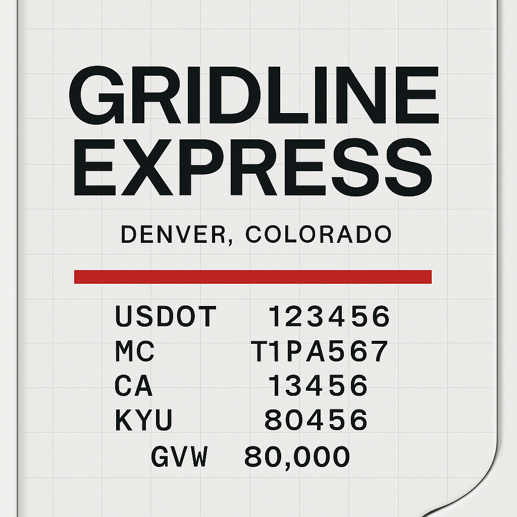 Custom Designed Trucking, Logistics, Truck Door Decal Lettering Sticker Sign Decal with USDOT, MC, GVW, CA, KYU (Set of 2)