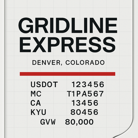 Custom Designed Trucking, Logistics, Truck Door Decal Lettering Sticker Sign Decal with USDOT, MC, GVW, CA, KYU (Set of 2)