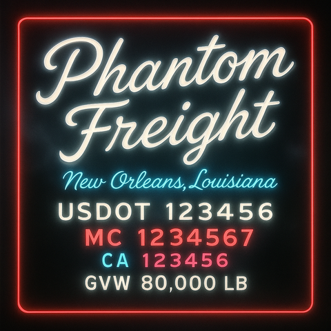 Custom Designed Trucking, Logistics, Truck Door Decal Lettering Sticker Sign Decal with USDOT, MC, GVW, CA, KYU (Set of 2)